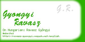 gyongyi ravasz business card