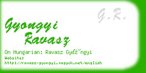 gyongyi ravasz business card